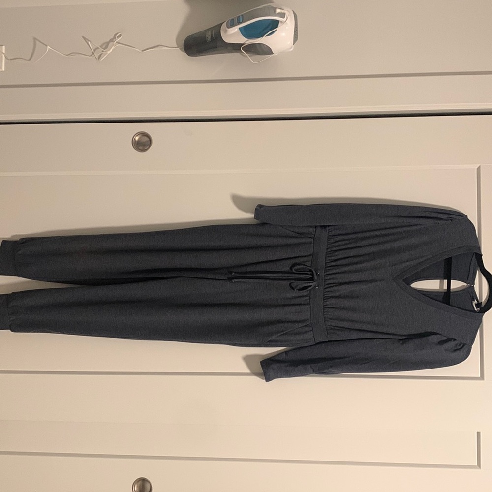 LS Puff Shoulder Knit Jumpsuit